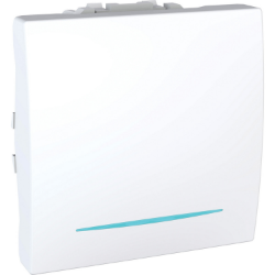 Slika Prekidač unakrsni modularni 2M 10AX 250VAC beli sa signalnom lampicom Unica Schneider