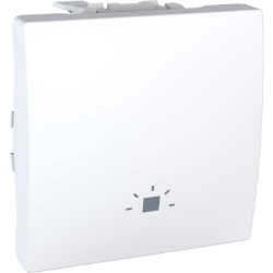 Slika Taster modularni 2M 10A 250VAC beli Unica Schneider