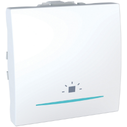 Slika Taster modularni 2M 10A 250VAC oznaka svetla beli Unica Schneider