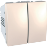 Slika Prekidač serijski modularni 2M 10AX 250VAC krem Unica Schneider