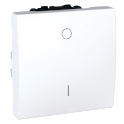 Slika Prekidač dvopolni modularni 2M 16AX 250VAC beli Unica Schneider