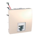 Slika Priključnica telefonska modularna 1M RJ11 krem Unica Schneider