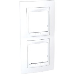 Slika Okvir 4M MODE dvostruki beli/beli Unica Plus Schneider