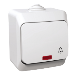 Slika Taster jednopolni 16A sa simbolom zvona beli Cedar Plus Schneider