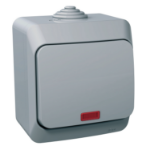 Slika Prekidač naizmenični 16AX 250VAC sa lokatorskom lampicom sivi Cedar Plus Schneider