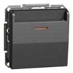 Slika Kartični prekidač za hotele priključci bez zavrtanja bez rama antracit Asfora Schneider