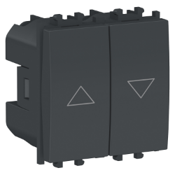 Slika Prekidač za roletne modularni 2M 10A 250VAC crni Easy Styl Schneider