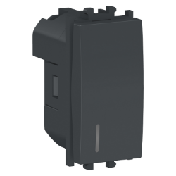 Slika Prekidač sa lokatorom modularni 1M 16A 250VAC crni Easy Styl Schneider