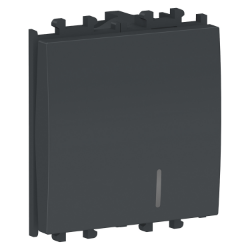 Slika Prekidač sa lokatorom modularni 2M 16A 250VAC crni Easy Styl Schneider