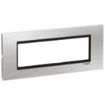 Slika Okvir 7M FLAT inox srebrni/crni Easy Styl Schneider