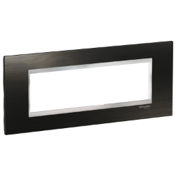 Slika Okvir 7M FLAT inox crni/hrom Easy Styl Schneider