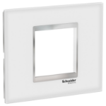 Slika Okvir 2M FLAT stakleni beli/hrom Easy Styl Schneider