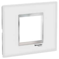 Slika Okvir 2M FLAT stakleni beli/hrom Easy Styl Schneider