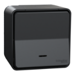 Slika Prekidač naizmenični nadgradni 1P 10A IP55 sa indikacijom sivi Mureva Styl Schneider