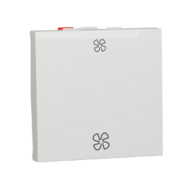 Slika Prekidač naizmenični ventilator 10A 2M beli antibakterijski Schneider