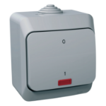 Slika Dvopolni prekidač 16AX sa lokatorskom lampicom sivi Cedar Plus Schneider