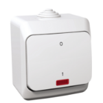 Slika Dvopolni prekidač 16AX sa lokatorskom lampicom beli Cedar Plus Schneider