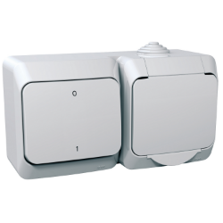 Slika Jednostruka utičnica sa uzemljenjem i dvopolnim prekidačem 16A bela Cedar Plus Schneider