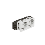 Slika Priključnica 2P modularna 4M 16A 230V 2x2P+E DLP bela Mosaic Legrand