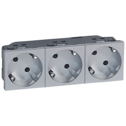 Slika Utičnica 3x2P+E 45° automatska aluminijumska PM Legrand
