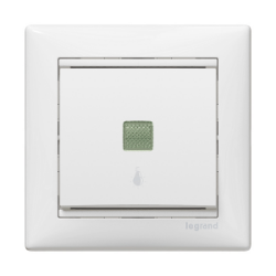 Slika Taster sa simbolom "sijalica" 10A bela Va Legrand