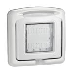 Slika Okvir sa providnim poklopcem IP55 2M sivi Classia Legrand