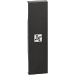 Slika Maska za prekidač 1M oznaka ventilator crna Living Now Legrand