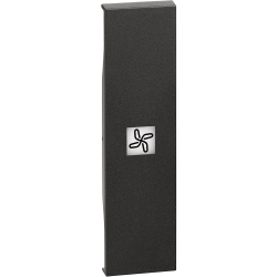 Slika Maska za prekidač 1M oznaka ventilator crna Living Now Legrand