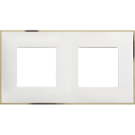 Slika Okvir horizontalno-vertikalna ugradnja 2x2M zlatno/beli Classia Legrand