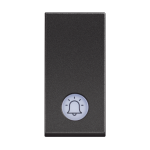 Slika Taster modularni 1M 10A sa indikacijom oznaka zvono crni Classia Legrand