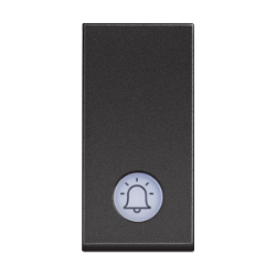 Slika Taster modularni 1M 10A sa indikacijom oznaka zvono crni Classia Legrand