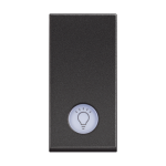 Slika Taster modularni 1M 10A sa indikacijom oznaka svetlo crni Classia Legrand