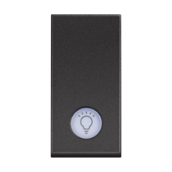 Slika Taster modularni 1M 10A sa indikacijom oznaka svetlo crni Classia Legrand