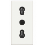 Slika Priključnica 2P modularna 1M 16A 250V 2P+E italijanski standard bela Axolute Legrand