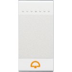 Slika Maska prekidača 1M oznaka zvono beli Living Light Legrand