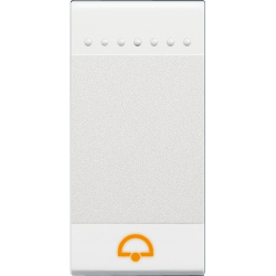 Slika Maska prekidača 1M oznaka zvono beli Living Light Legrand