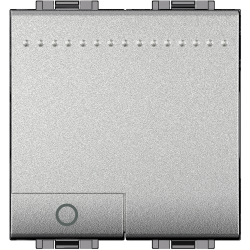 Slika Taster sa simbolom svetlo 2M aluminijum Living Light Legrand