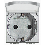 Slika Utičnica 2P+E sa poklopcem aluminijum Living Light Legrand