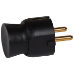 Slika Utikač 2P+E 16A 230V ugaoni crni Legrand