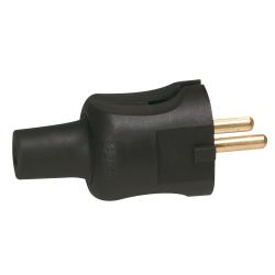 Slika Utikač 2P 16A 230V gumeni crni Legrand