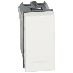 Slika Prekidač običan modularni 1M 10A beli Vela Legrand