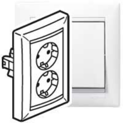 Slika Utičnica 2x2P+E 16A bela Va Legrand