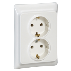 Slika Utičnica dvostruka 2x2P+E 16A 250V bela Kaptika Legrand