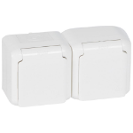 Slika Priključnica dvopolna nadgradna 16A 2x2P+E 250VAC IP44 bela Forix Legrand