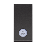 Slika Prekidač običan modularni 1M 16A sa indikacijom oznaka grejalica crni Classia Legrand