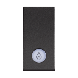 Slika Prekidač običan modularni 1M 16A sa indikacijom oznaka grejalica crni Classia Legrand