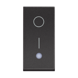 Slika Prekidač običan modularni 1M 16A 2P crni Classia Legrand