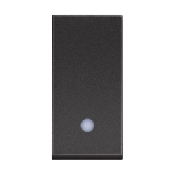 Slika Prekidač unakrsni modularni 1M 10A sa indikacijom crni Classia Legrand