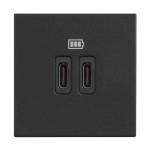 Slika Priključnica USB modularna 2M tip C 3A crna Classia Legrand