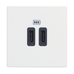 Slika Priključnica USB modularna 2M tip C 3A bela Classia Legrand